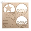 Csendélet fából 6 cm-es akrilgömbbe, X-MAS, 5,5cm, natúr