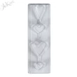 Szappanöntő forma: szívek, mélység 3cm, 4-darabos