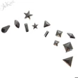 Hotfix szegecsek, kül. formák 2,5-10 mm, ezüst, 420 db