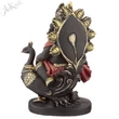 FEKETE GANESHA PIPÁVAL ÉS PÁVÁVAL, 20,5X13,5X10cm