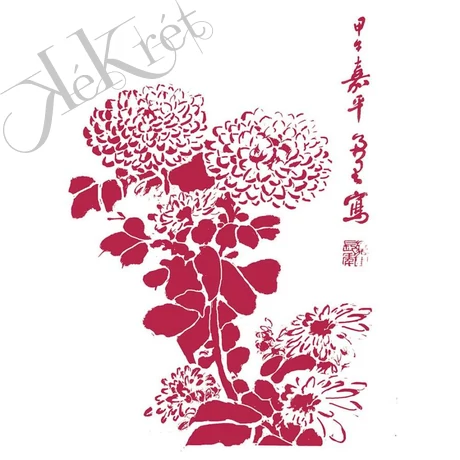 VIRÁG Stencil G méret 21x29,7 cm - Stamperia