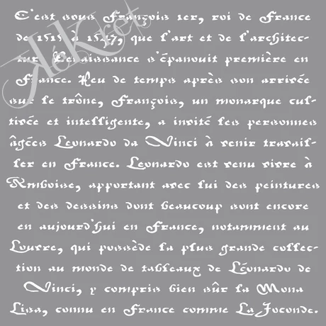 FRANCIA FELIRAT Stencil , 30,5X30,5cm, Rayher