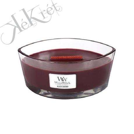 BLACK CHERRY HAJÓGYERTYA, Woodwick