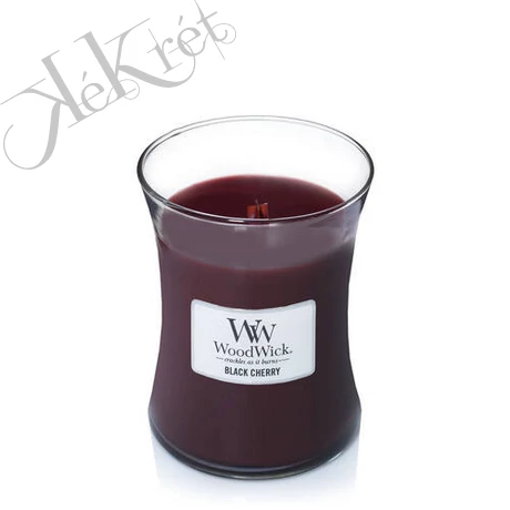 BLACK CHERRY KÖZEPES ÜVEGGYERTYA, Woodwick