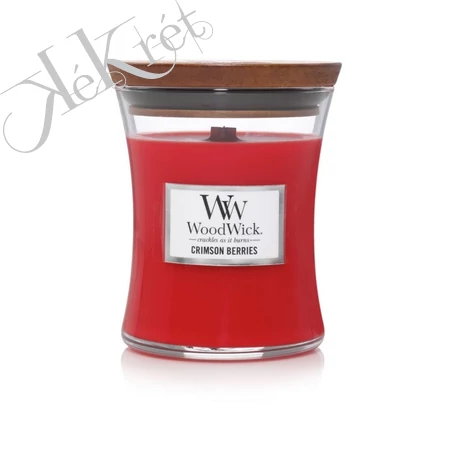CRIMSON BERRIES KÖZEPES ÜVEGGYERTYA, Woodwick