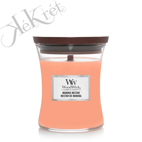 MANUKA NECTAR KÖZEPES ÜVEGGYERTYA, Woodwick