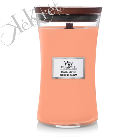 MANUKA NECTAR NAGY ÜVEGGYERTYA, Woodwick