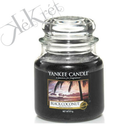 BLACK COCONUT közepes üveggyertya Yankee Candle