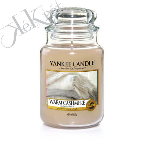 WARM CASHMERE nagy üveggyertya, Yankee Candle