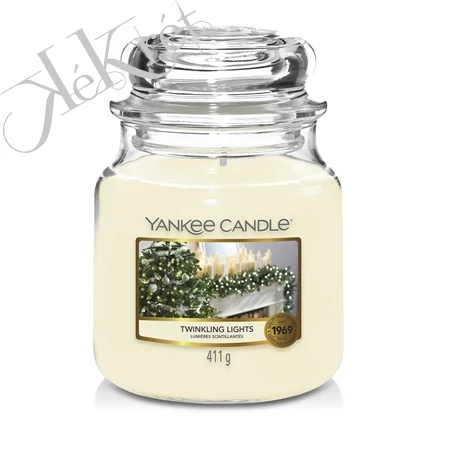 TWINKLING LIGHTS KÖZEPES ÜVEGGYERTYA, Yankee Candle