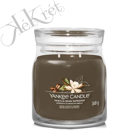 VANILLA BEAN ESPRESSO SIGNATURE KÖZEPES ÜVEGGYERTYA, Yankee Candle