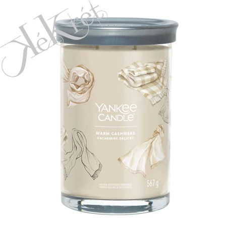 WARM CASHMERE SIGNATURE NAGY POHARAS ÜVEGGYERTYA, Yankee Candle