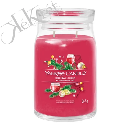 HOLIDAY CHEER SIGNATURE NAGY ÜVEGGYERTYA, Yankee Candle