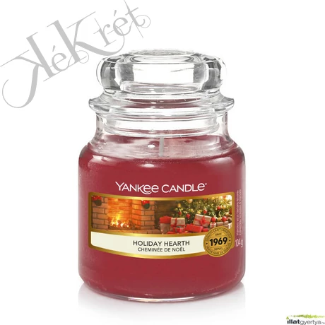 HOLIDAY HEARTH KIS ÜVEGGYERTYA, Yankee Candle