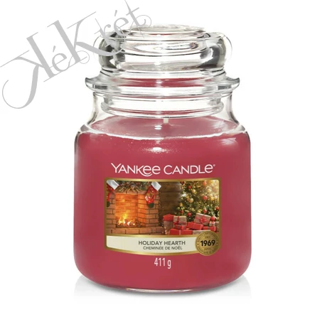 HOLIDAY HEARTH KÖZEPES ÜVEGGYERTYA, Yankee Candle