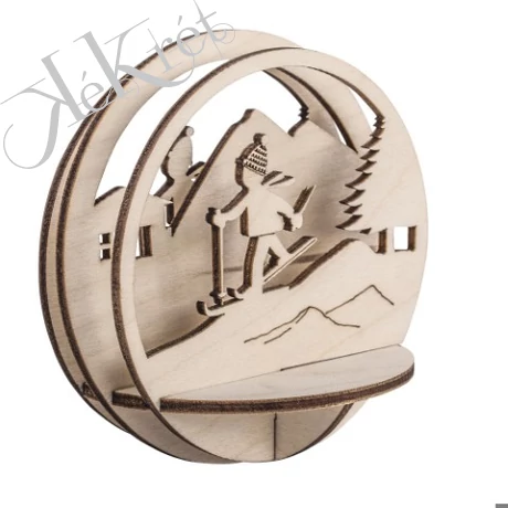 Csendélet fából, síző, 9,5cm, natúr