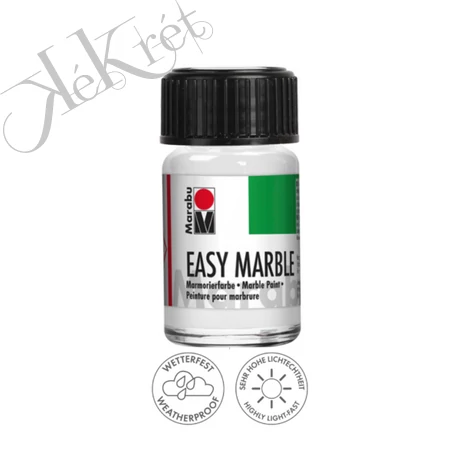 MÁRVÁNYOZÓ FESTÉK, EASY MARBLE, FEHÉR MARABU, 15ml