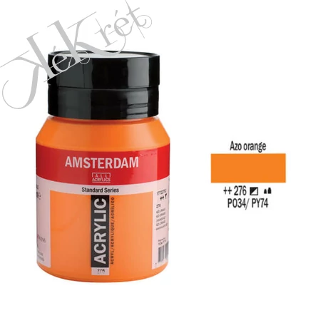 TALENS AMSTERDAM AKRILFESTÉK, 500 ML - 276, AZO ORANGE