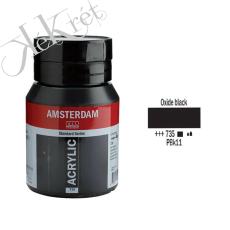 TALENS AMSTERDAM AKRILFESTÉK, 500 ML - 735, OXIDE BLACK