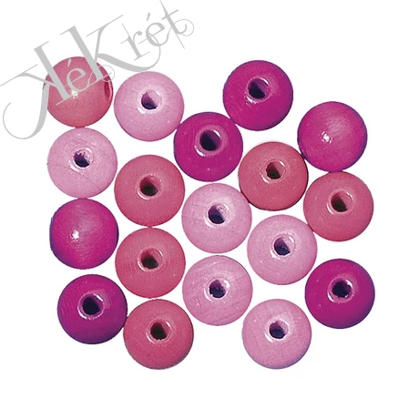 Fagyöngy, 10mm átm., pink árnyalatok, fényes, 52 db/csom.