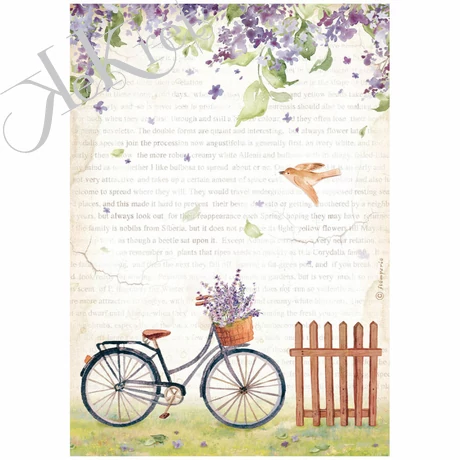 Create Happiness Welcome Home bicycle, RIZSPAPÍR A/4, Stamperia