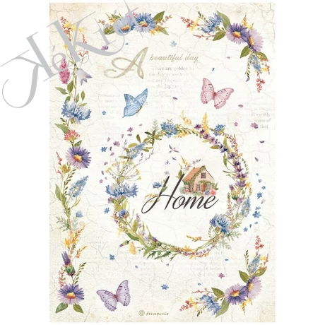 Create Happiness Welcome Home garland, RIZSPAPÍR A/4, Stamperia