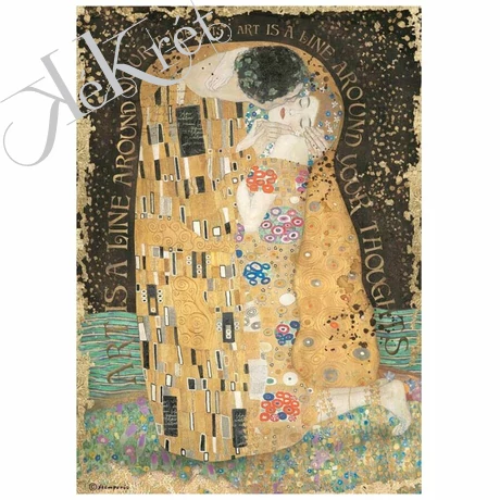 KLIMT: A CSÓK, RIZSPAPÍR A/4, Stamperia