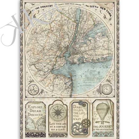 RIZSPAPÍR A/4, Stamperia, Sir Vagabond - New York térkép
