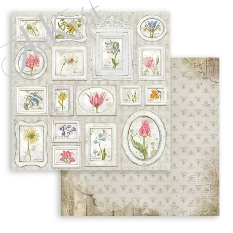 ROMANTIC GARDEN HOUSE CÍMKE, SCRAPBOOK PAPÍR 30X30CM, Stamperia