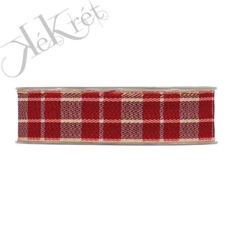 Szalag kockás textil 25 mmx15 m