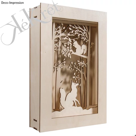 Fa építőkészlet 3D-s keret, erdő, 20x30x6,6cm, 15-darabos, Rayher