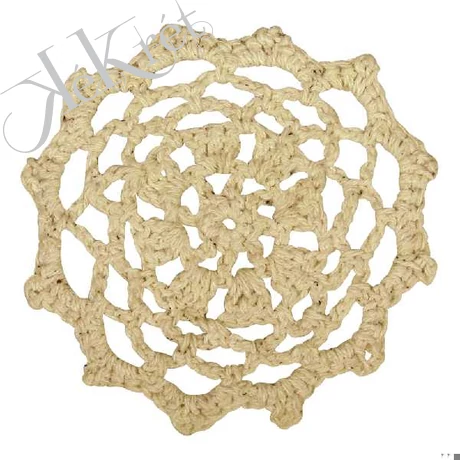 Horgolt csipke, 7,5cm, bézs, 3 db/csom.,Rayher