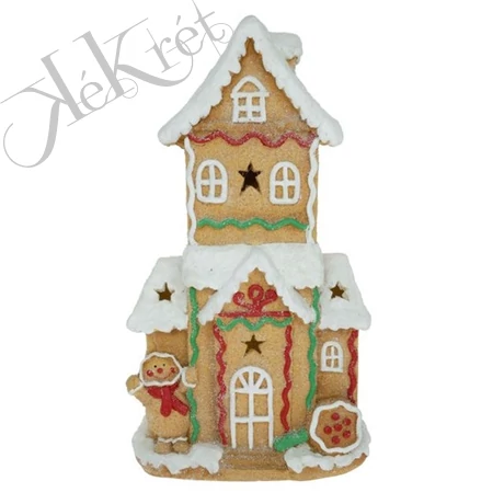 MÉZESKALÁCS HÁZIKÓ LED VILÁGÍTÁSSAL, 26,8X15,7X47,5CM
