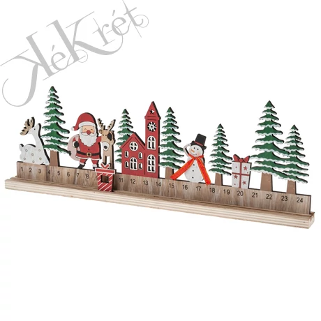 ADVENTI NAPTÁR, DÍSZES FALÉC, 400X30X140MM