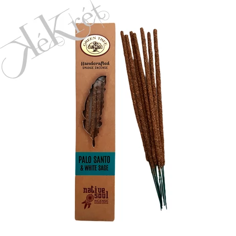 Smudge Incense Native Soul Palo Santo White Sage (Palo Santo-Fehér Zsálya) füstölő , 15 gr