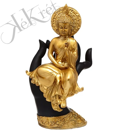 THAI BUDDHA KÉZEN ÜLŐ, 24,5X13X9CM