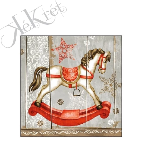 Rocking Horse papírszalvéta 25x25cm, 20db-os