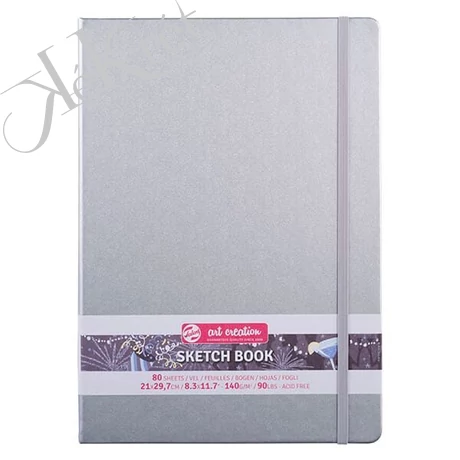 TALENS ART CREATION SKETCH BOOK RAJZ- ÉS VÁZLATFÜZET, 140 G, 80 LAP - A4, EZÜST