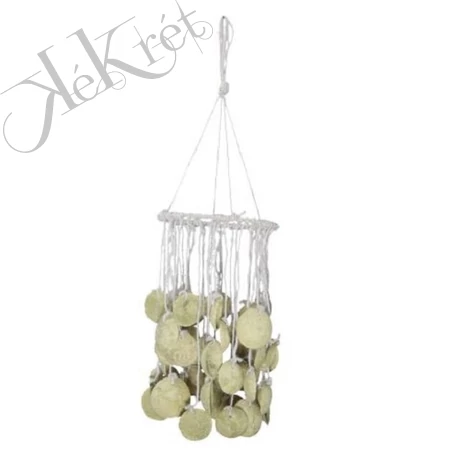 Szélcsengő terméssel akasztós 40cm világoszsöld
