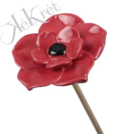 PIROS KERÁMIA VIRÁG, BETŰZŐS