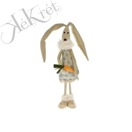 Nyúl álló textil 18x7x90cm bézs, lány