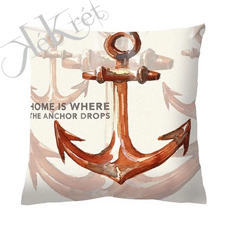 Rusty Anchor textilpárna töltelékkel 34x34cm