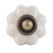 Ajtófogantyú kerámia 3 cm, bordázott, beige