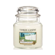 CLEAN COTTON közepes üveggyertya, Yankee Candle