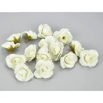 Fodros mini rózsafej krém 4cm 15db/csomag