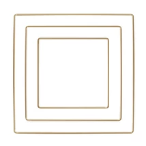 Fém négyzet szett, 1-1 db 15cm, 20cm, 25cm, arany, Rayher