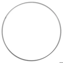 FÉM KARIKA, EZÜST, 20CM ÁTMÉRŐ