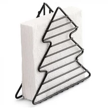 Fenyőfa szalvétatartó 14x4x17cm, fém