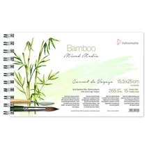 HAHNEMÜHLE BAMBOO CARNET DE VOYAGE BAMBUSZ FESTŐ- ÉS RAJZFÜZET, 265 G, 15 LAP, 15,3X25 CM (FEKVŐ)