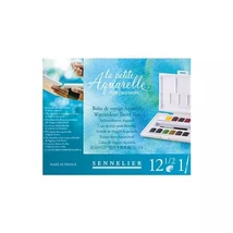Sennelier la petite Aquarelle akvarellfesték készlet, 12x1/2 szilke + ecset